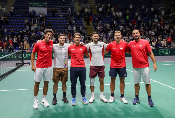 Ilija Bozoljac Miomir Kecmanovic Dusan Lajovic Hamad Medjedovic Novak Djokovic Viktor Troicki Dejvis kup Srbija